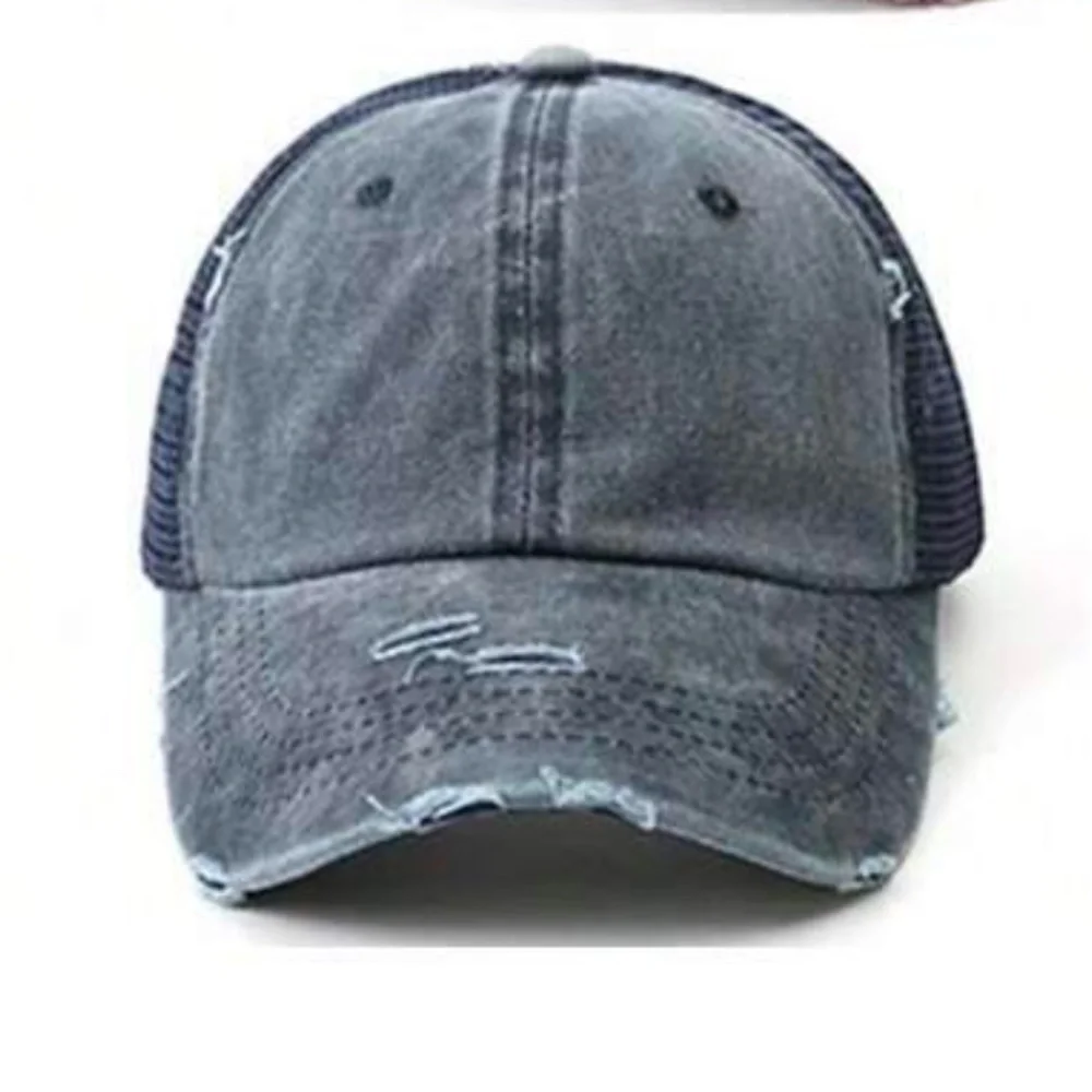 Distressed Ponytail mesh Cap - Picture 5 of 10